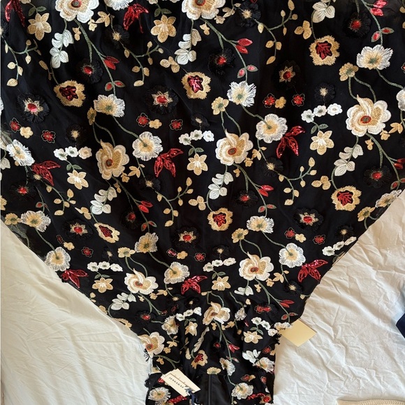 Floral Appliqué High Neck Midi Dress - Picture 3 of 8